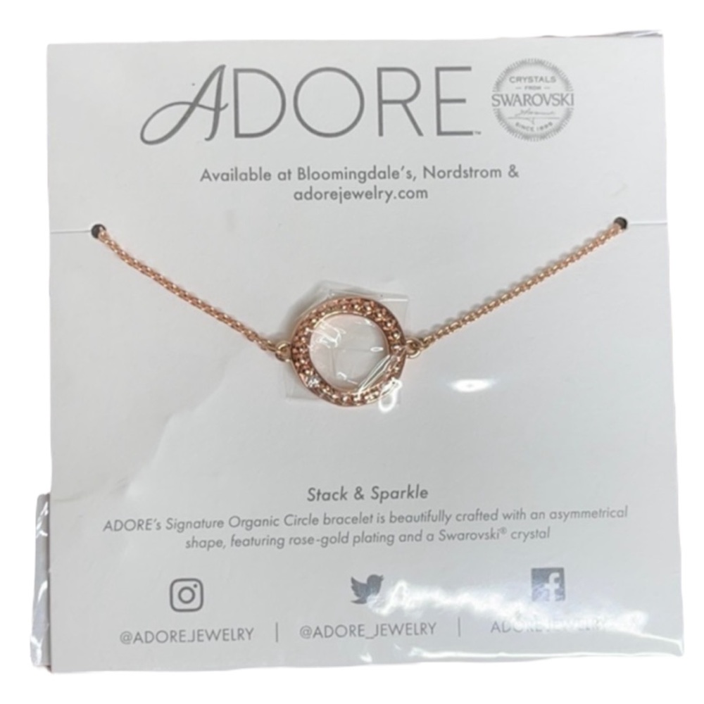 Adore Jewelry NWT Swarovski Crystal Organic Circle Bracelet